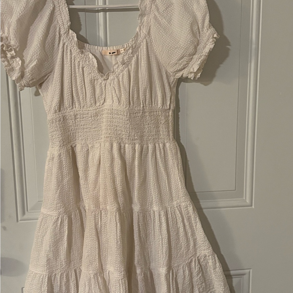 Miami Cream Puff Sleeve Dress